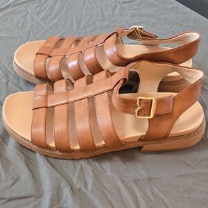 Dr. Scholl's Brown Tan Gladiator Sandals